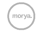 Logotipo da Morya com texto centralizado em um círculo, destacando a identidade visual da marca. Fundo transparente.