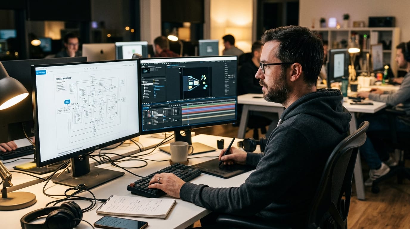 Animação em motion graphics: como traduzir fluxogramas